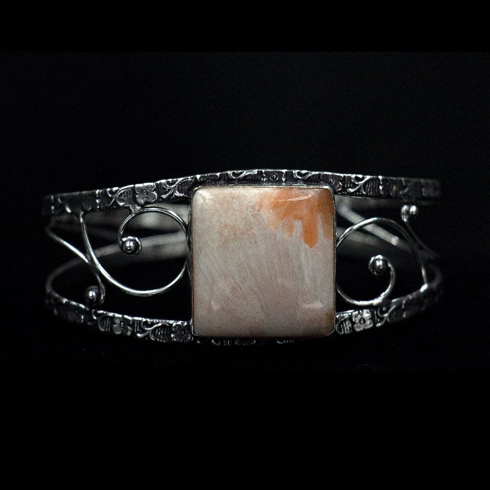 SHINY SQUARE SCOLECITE SP CUFF BRACELET - JBZGW2